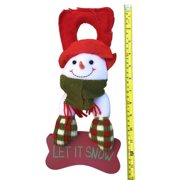 CHRISTMAS 14" SNOWMAN DOOR SIGN DECORATION - Picture 3 of 5
